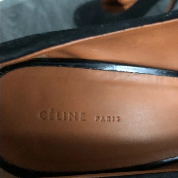 Celine Round Toe Ankle Strap High Heel Pumps - Picture 9 of 11